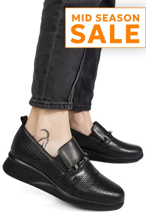 Pantofi negri piele naturala 4s7747