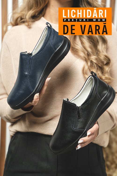 Mocasini black piele naturala 8sp811