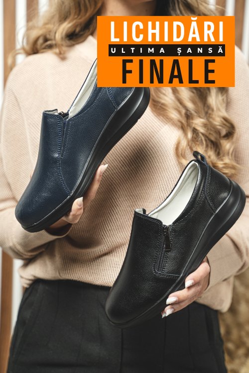 Mocasini black piele naturala 8sp811