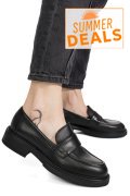 MOCASINI NEGRI PIELE NATURALA IS77DA-SADDLE