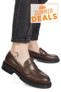 MOCASINI MARO INCHIS PIELE NATURALA IS77DA-SADDLE