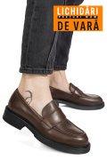 MOCASINI MARO INCHIS PIELE NATURALA IS77DA-SADDLE
