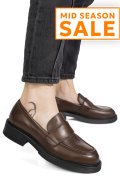MOCASINI MARO INCHIS PIELE NATURALA IS77DA-SADDLE