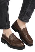 MOCASINI MARO INCHIS PIELE NATURALA IS77DA-SADDLE