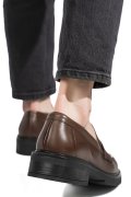 MOCASINI MARO INCHIS PIELE NATURALA IS77DA-SADDLE