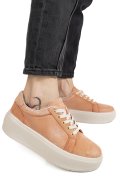 PANTOFI SPORT ORANGE PIELE NATURALA INTOARSA ASPN2510