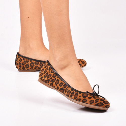 Balerini animal print piele naturala intoarsa 2s77045
