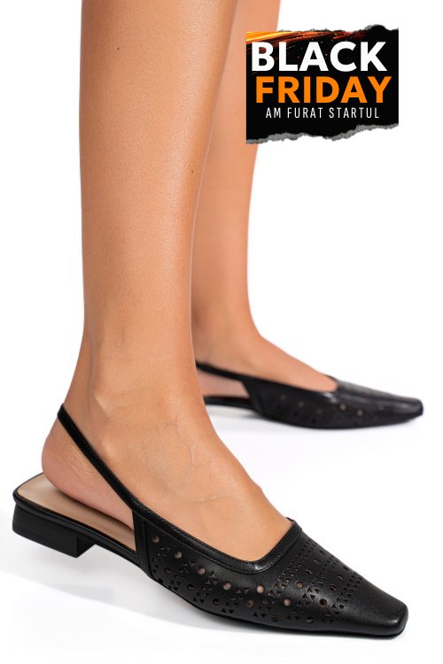 Sandale negre piele naturala sspn4010