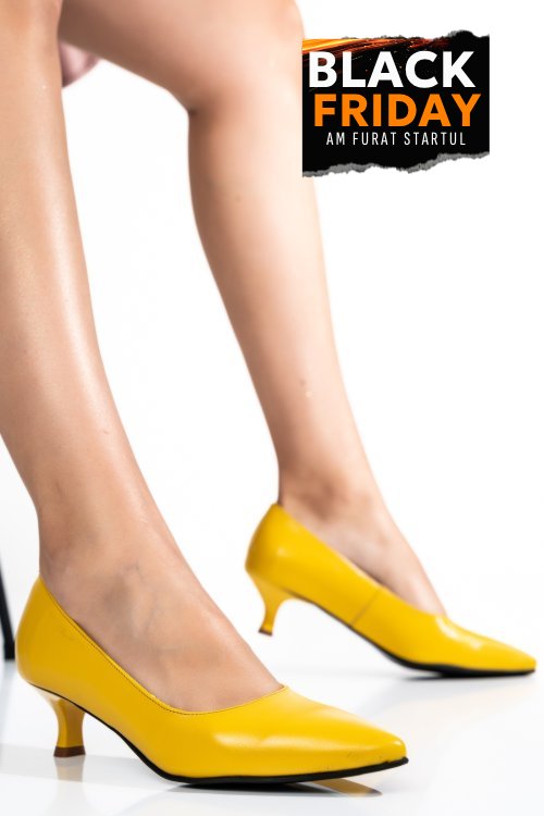 Pantofi galbeni piele naturala 1pc300