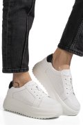 PANTOFI SPORT ALB NEGRU PIELE NATURALA TPC2008