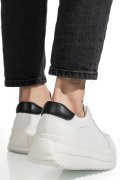 PANTOFI SPORT ALB NEGRU PIELE NATURALA TPC2008