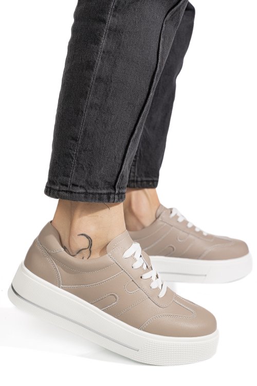 Pantofi sport roz piele naturala tpc8076