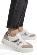 PANTOFI SPORT ALBI PIELE NATURALA TPC8076