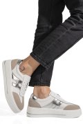 PANTOFI SPORT ALBI PIELE NATURALA TPC8076