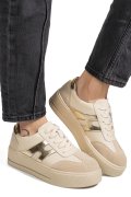 PANTOFI SPORT BEJ PIELE NATURALA TPC8076