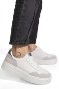 PANTOFI SPORT ALBI PIELE NATURALA FPC002459