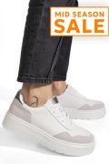 PANTOFI SPORT ALBI PIELE NATURALA FPC002459