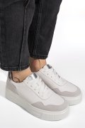 PANTOFI SPORT ALBI PIELE NATURALA FPC002459