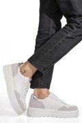PANTOFI SPORT ALBI PIELE NATURALA FPC002459