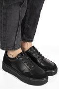 PANTOFI SPORT NEGRI PIELE NATURALA FPC002459