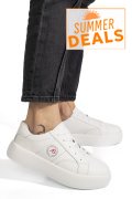 PANTOFI SPORT ALBI PIELE NATURALA FPC001879