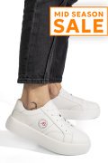 PANTOFI SPORT ALBI PIELE NATURALA FPC001879