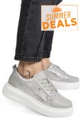 PANTOFI SPORT GRI PIELE NATURALA TPC7019