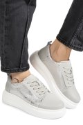 PANTOFI SPORT GRI PIELE NATURALA TPC7019