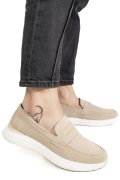 MOCASINI BEJ PIELE NATURALA INTOARSA TPC2810