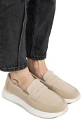 MOCASINI BEJ PIELE NATURALA INTOARSA TPC2810