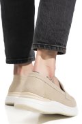 MOCASINI BEJ PIELE NATURALA INTOARSA TPC2810