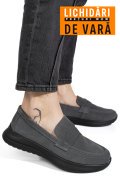 MOCASINI GRI PIELE NATURALA INTOARSA TPC2810