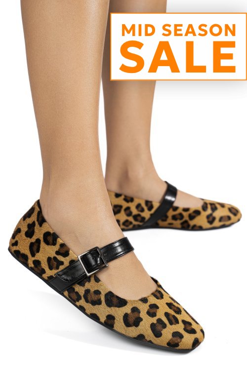 Pantofi maro animal print piele naturala intoarsa ts77im-a612
