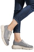 PANTOFI SPORT GRI PIELE NATURALA 3S77011B