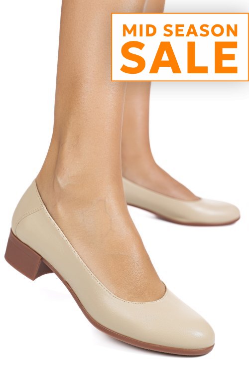 Pantofi bej piele naturala 1s7771