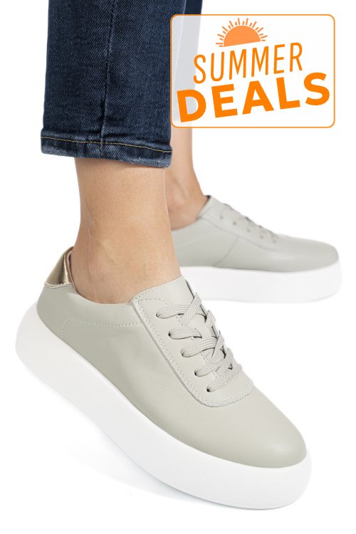 Pantofi sport olive piele naturala fsp001884