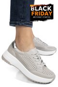 PANTOFI SPORT GRI PIELE NATURALA TSP2820