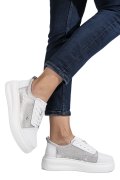 PANTOFI SPORT ALBI PIELE NATURALA TPC7019