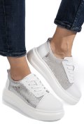 PANTOFI SPORT ALBI PIELE NATURALA TPC7019