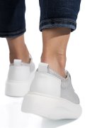 PANTOFI SPORT ALBI PIELE NATURALA TPC7019