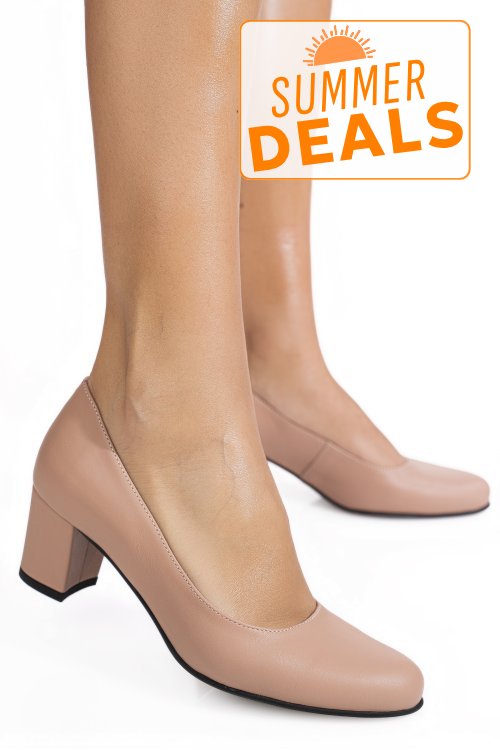 Pantofi nude piele naturala 1s77605