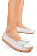 MOCASINI ALBI PIELE NATURALA 5SP81