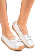 MOCASINI ALBI PIELE NATURALA 5SP81