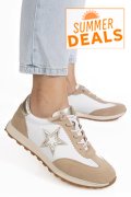 PANTOFI SPORT ALB CAMEL PIELE NATURALA FSP002479