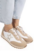 PANTOFI SPORT ALB CAMEL PIELE NATURALA FSP002479