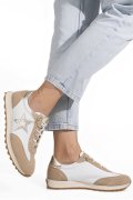 PANTOFI SPORT ALB CAMEL PIELE NATURALA FSP002479