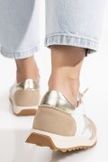 PANTOFI SPORT ALB CAMEL PIELE NATURALA FSP002479