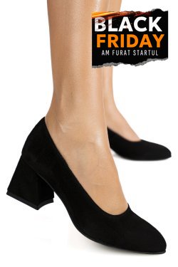 PANTOFI NEGRI PIELE NATURALA INTOARSA 5S77006