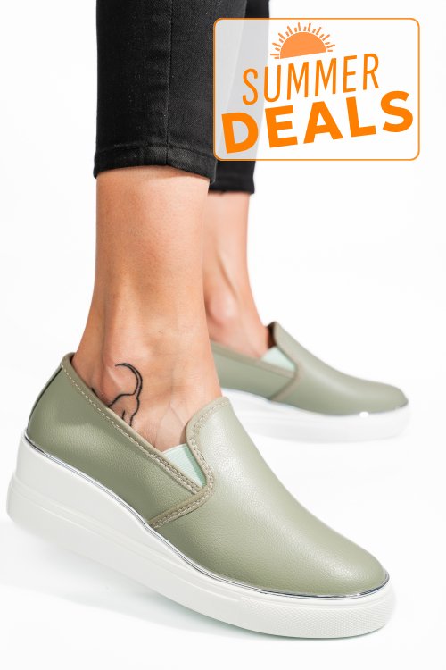 Mocasini gri inchis piele naturala tsp3097