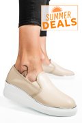 MOCASINI BEJ PIELE NATURALA TSP3097